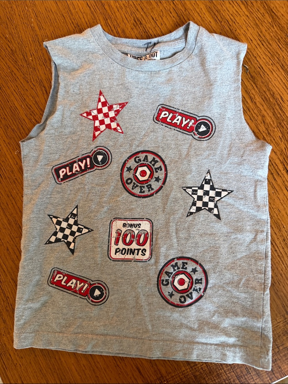 THREE & Out boys tank top